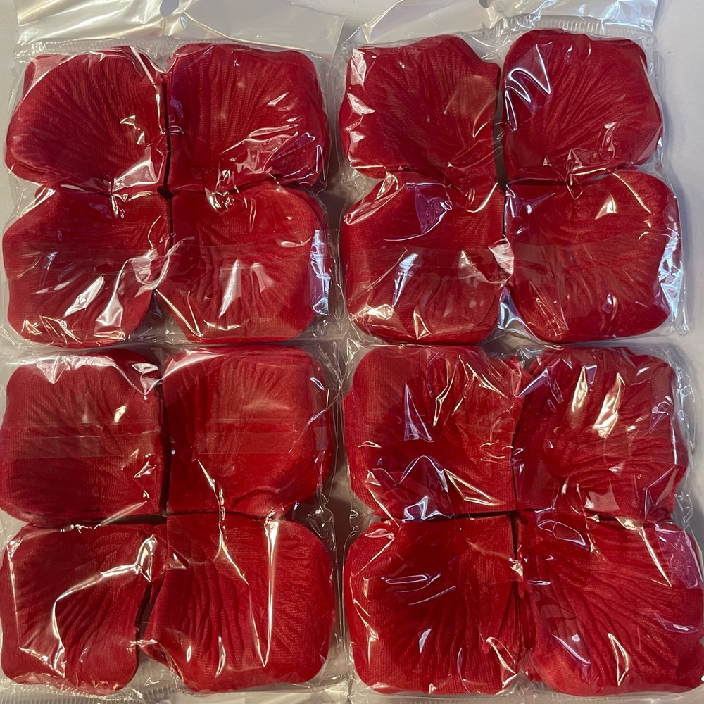 Faux rose petals